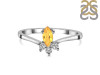 Citrine & White Topaz Ring CIT-RDR-2590.