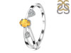 Citrine & White Topaz Ring CIT-RDR-2629.