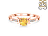 Citrine & White Topaz Ring CIT-RDR-2845.