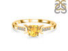 Citrine & White Topaz Ring CIT-RDR-2845.