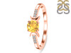 Citrine & White Topaz Ring CIT-RDR-2845.