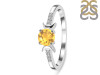 Citrine & White Topaz Ring CIT-RDR-2845.
