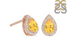 Citrine & White Topaz Stud Earring CIT-RE-52.