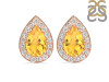 Citrine & White Topaz Stud Earring CIT-RE-52.