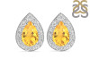 Citrine & White Topaz Stud Earring CIT-RE-52.