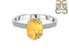Citrine & White Topaz Ring CIT-RR-207.