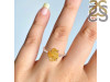 Citrine Raw Crystal & White Topaz Ring CIT-RR-397.