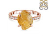 Citrine Raw Crystal & White Topaz Ring CIT-RR-397.