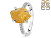 Citrine Raw Crystal & White Topaz Ring CIT-RR-397.