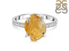 Citrine Raw Crystal & White Topaz Ring CIT-RR-397.