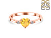 Citrine & White Topaz Ring CIT-RR-425.