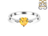 Citrine & White Topaz Ring CIT-RR-425.