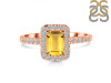 Citrine & White Topaz Ring CIT-RR-432.