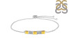Citrine & White Topaz Bracelet CIT-RDB-147.
