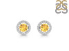 Citrine & White Topaz Stud Earring CIT-RDE-985.