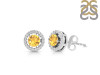 Citrine & White Topaz Stud Earring CIT-RDE-985.