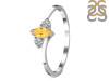 Citrine & White Topaz Ring CIT-RDR-2681.