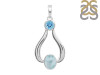 Close Out Larimar & Blue Topaz Pendant LAR-CO-RDP-132.