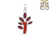 Red Coral/Garnet Pendant-2SP COR-1-103