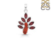 Red Coral/Garnet Pendant-2SP COR-1-114