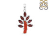 Red Coral/Garnet Pendant-2SP COR-1-121