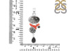 Red Coral/Black Rutile/Black Spinel Pendant-2SP COR-1-123
