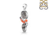 Red Coral/Black Rutile/Black Spinel Pendant-2SP COR-1-128