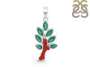 Red Coral/Green Onyx Pendant-2SP COR-1-138