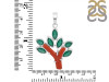 Red Coral/Green Onyx Pendant-2SP COR-1-140