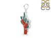 Red Coral/Green Onyx Pendant-2SP COR-1-140