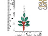 Red Coral/Green Onyx Pendant-2SP COR-1-141