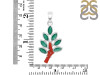 Red Coral/Green Onyx Pendant-2SP COR-1-143