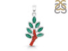 Red Coral/Green Onyx Pendant-2SP COR-1-143