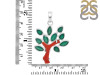 Red Coral/Green Onyx Pendant-2SP COR-1-156