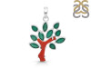Red Coral/Green Onyx Pendant-2SP COR-1-156