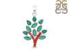 Red Coral/Green Onyx Pendant-2SP COR-1-158