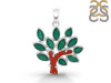 Red Coral/Green Onyx Pendant-2SP COR-1-159