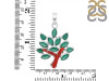 Red Coral/Green Onyx Pendant-2SP COR-1-160