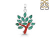 Red Coral/Green Onyx Pendant-2SP COR-1-160