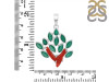 Red Coral/Green Onyx Pendant-2SP COR-1-161