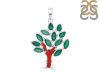 Red Coral/Green Onyx Pendant-2SP COR-1-162