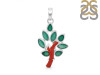 Red Coral/Green Onyx Pendant-2SP COR-1-165