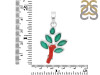 Red Coral/Green Onyx Pendant-2SP COR-1-166