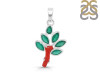 Red Coral/Green Onyx Pendant-2SP COR-1-166