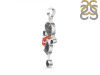 Red Coral/Black Rutile/Herkimer Diamond/Black Spinel Pendant-2SP COR-1-244