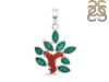Red Coral/Green Onyx Pendant-2SP COR-1-47