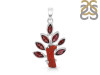 Red Coral/Garnet Pendant-2SP COR-1-76