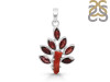 Red Coral/Garnet Pendant-2SP COR-1-77
