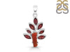 Red Coral/Garnet Pendant-2SP COR-1-86
