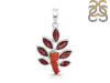 Red Coral/Garnet Pendant-2SP COR-1-87